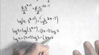 Solving Exponential Equations Using Logs 2 [upl. by Omik282]