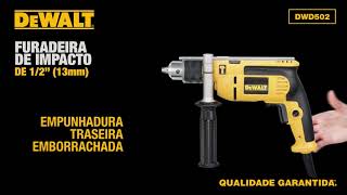 DEWALT  Furadeira de Impacto de 12 13MM  DWD502 [upl. by Eleonore]