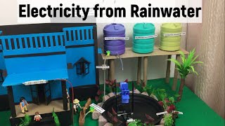 Generate electricity using rainwater at home  Renewable energy  Hydropower  Rainwater harvesting [upl. by Artened]