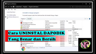 CARA UNINSTAL DAPODIK YANG BENAR DAN BERSIH  PERSIAPAN INSTAL DAPODIK BARU [upl. by Goulet409]