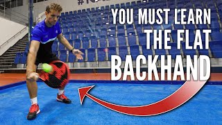 You MUST learn the Flat Backhand  Padel Tips [upl. by Amapuna]