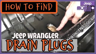 How To Find Jeep Wrangler Drain Plugs [upl. by Valerle800]