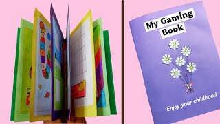 14 easy paper gaming book । diy cute coloring gaming book । diy paper crafts easy games [upl. by Bohrer115]