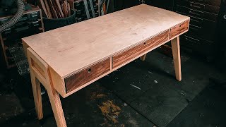 DIY Modern Plywood Desk [upl. by Eintihw678]