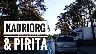 Driving in Tallinn through Kadriorg to Pirita [upl. by Owiat]