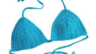 How to Crochet a Simple Bikini Top [upl. by Lahcar]