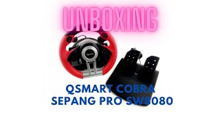 UNBOXING kierownica gamingowa QSMART COBRA SEPANG PRO SW8080 [upl. by Tsui]