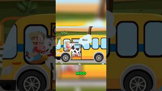 The Wheels on the bus song Animal versionviralshort wheelsonthebus nurseryrhymes [upl. by Amehsat]