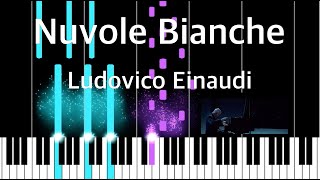 Nuvole Bianche Piano Tutorial  Einaudi FREE PDF [upl. by Brendin]