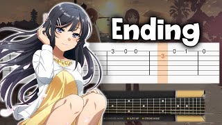 Fukashigi no Carte  Seishun Buta Yarou wa Bunny Girl Senpai ED  Guitar tutorial TAB [upl. by Nage]