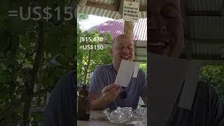 Huge Bill at Scotchies Restaurant Jerk Chicken Ocho Rios  Jamaica [upl. by Carlick]