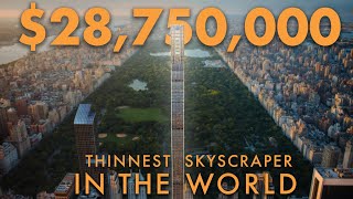 Touring a 28750000 Apartment in the THINNEST SKYSCRAPER IN THE WORLD  NYC [upl. by Russo633]