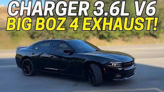 2018 Dodge Charger 36L V6 Exhaust Sound w Big Boz 4 Mufflers [upl. by Frans695]