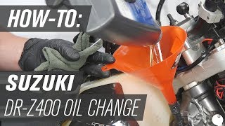 How To Change the Oil on a Suzuki DRZ400 SSM [upl. by Medorra]