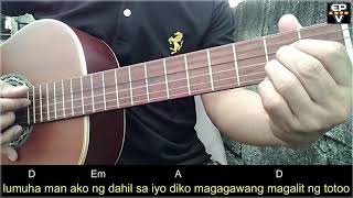 Pangako  Flippers EPV Arts Cover with Lyrics and Easy Chords Pag ibig ko sayo ko lang ibibigay [upl. by Kcorb]