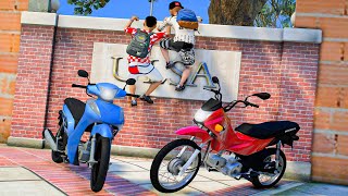 FUGIR DA ESCOLA PRA IR DAR GRAU DE MOTO no GTA 5 [upl. by Orgalim]