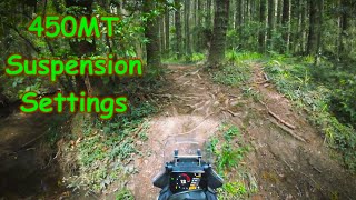 SUSPENSION SETTINGS  CF MOTO 450MT Ibex [upl. by Zora]