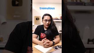 What does TREMULOUS mean 🤔 teamlyqa learnwithlyqa vocabulary wordoftheday [upl. by Orson]