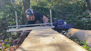 Holzfforma g660Chainsaw Milling Red Oak [upl. by Adeehsar]