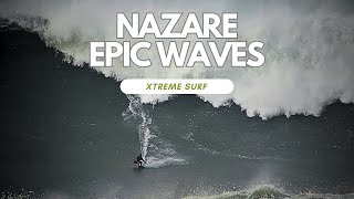 Nazare Big Waves Surfing [upl. by Callista]