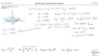 3D Mohrs Circle Example [upl. by Naj104]