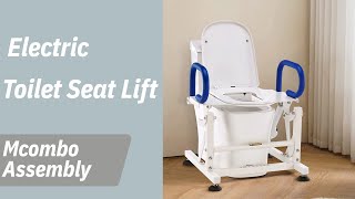 Mcombo Electric Toilet Seat Lift 6360SEC212W assembly and demonstration video [upl. by Rosenblast]