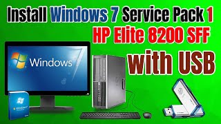 How To Install Windows 7 Service Pack 1 from USB  Hp Compaq 8200 Elite Sff Mini Desktop PC2022 [upl. by Phaidra]