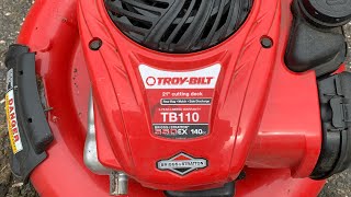 TroyBilt TB110 No Start Briggs EX Plastic Carb [upl. by Enawtna]