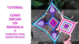 COMO INICIAR UN MANDALA dos modelos y variante de puntada para petalos [upl. by Disraeli483]