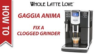 How To Clear a Clogged Grinder on Gaggia Anima Espresso Machines [upl. by Justicz]