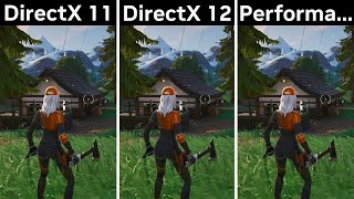 RX 580  Fortnite Chapter 6  DirectX 11 vs DirectX 12 vs Performance Mode  FPS Boost [upl. by Boswall788]