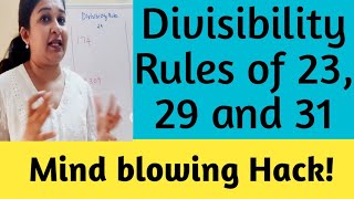 Divisibility rules for 23 29 and 31 You can now do it ORALLY divisibilitytest divisibilityrule [upl. by Baker]