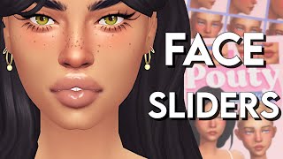 The Sims 4  TRYING OUT SLIDERS  Big Lips Chin Dimples amp more [upl. by Nerha399]