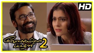 Dhanush New Movie 2017  VIP 2 Movie Scenes  Dhanush resigns his job  Dhanush challenges Kajol [upl. by Cyma31]