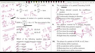 2025 lecture 5 REPEATERS NEET PHYSICS CLASS 11 OSCILLATIONS NUMERICALS [upl. by Enialedam]