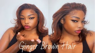 Ginger Brow Hair Colour  Perfect For Fall  From Black To Ginger  Beginners Friendly [upl. by Tekla]