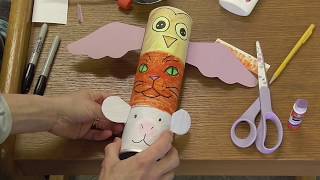 Art Lesson Make A Totem Pole taught by Grace Henderson [upl. by Yroc]