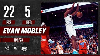 Evan Mobley  Highlights vs Oklahoma City Thunder 22 PTS 5 REB 1 AST 1 STL 1 BLK 916 FG [upl. by Sugar530]