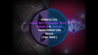 Miraculous hawk moth amp mayura transformation remix and more [upl. by Onairda]