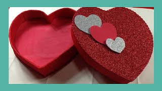 Manualidades para san Valentín Caja en forma de corazón [upl. by Theresa]