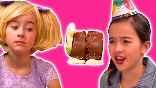 CHOCOLATE CATERPILLAR CAKE DISASTER 🎂 Lilliana Pranks Olivia  Princesses In Real Life  Kiddyzuzaa [upl. by Lemmor827]