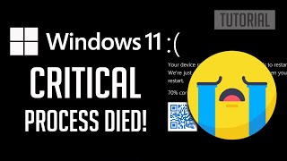 Critical Process Died Blue Screen Error in Windows 11 Unable to Boot FIX 2024 [upl. by Koressa]