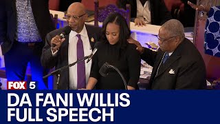 Fani Willis Big Bethel AME Church full speech  FOX 5 News [upl. by Nerret78]