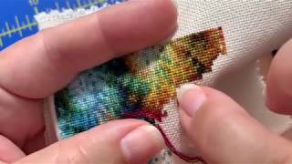 Jan Hicks Creates  Diagonal Cross Stitch with Me  Fractal Bookmark [upl. by Eidderf498]