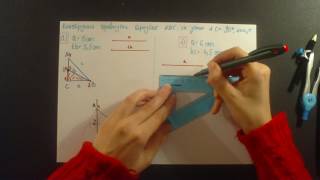 Konstrukcija trougla Pravougli trougao Primer1 dato je a i tb Primer2 dato je a i hc [upl. by Sutniuq]