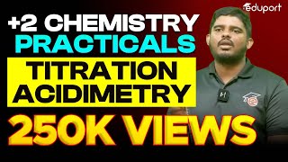 Plus Two Chemistry Practical  Estimation of NaOH  Titration  Acidimetry  Eduport Plus Two [upl. by Ellga]