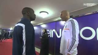 Zinedine Zidane with Claude Makelele PSG vs Real Madrid 020114 [upl. by Ylil]