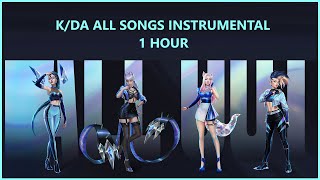 KDA ALL SONGS INSTRUMENTAL 1 Hour [upl. by Inahpit]