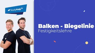 Biegelinie eines Balkens bestimmen  Reine Biegung Technische Mechanik StudyHelp [upl. by Jerald151]