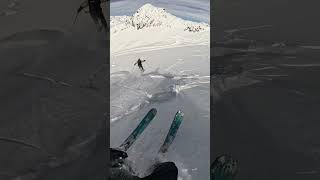 I was in a BAD position for THIS to happen 🤯 avalanche ski skiing freeride pov [upl. by Oiratno]